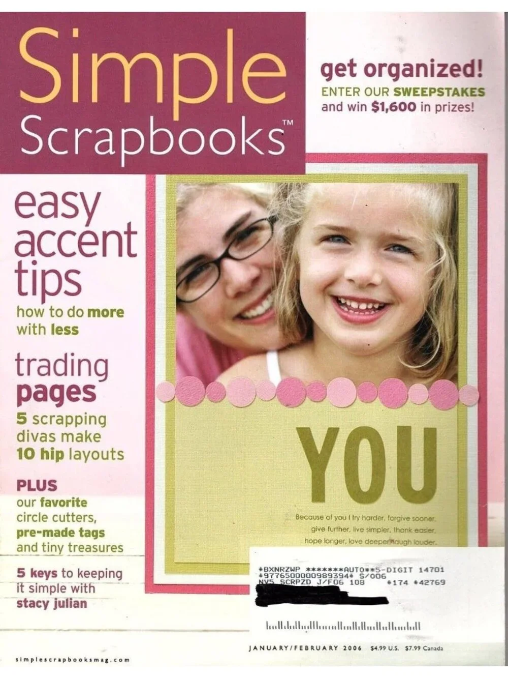 Simple Scrapbooks Magazine January 2006 Easy Accent Tips for Scrapbook